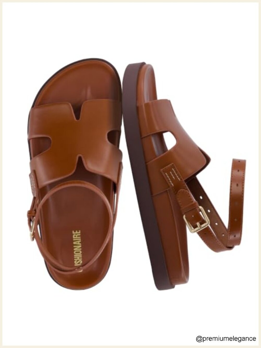 Cushioned Footbed Sandals with Ankle Strap, Faux Leather, Wide Width Available